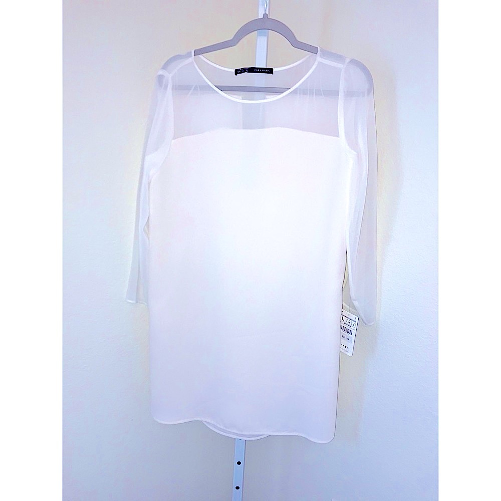 Zara White Dress - size L